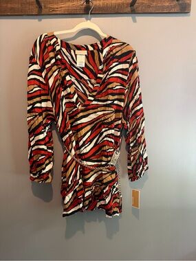 Michael Kors Zebra-Print Swim Coverup